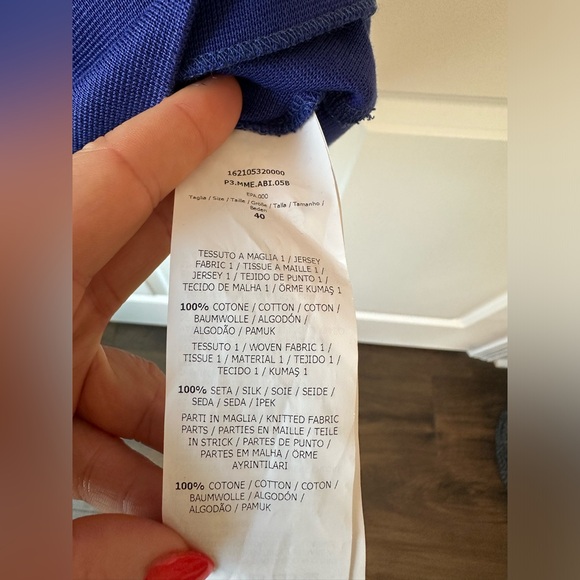 MaxMara Cobalt Blue Sheath Column Silk Blend Midi Dress (Size 40IT/6US) - Picture 7 of 10